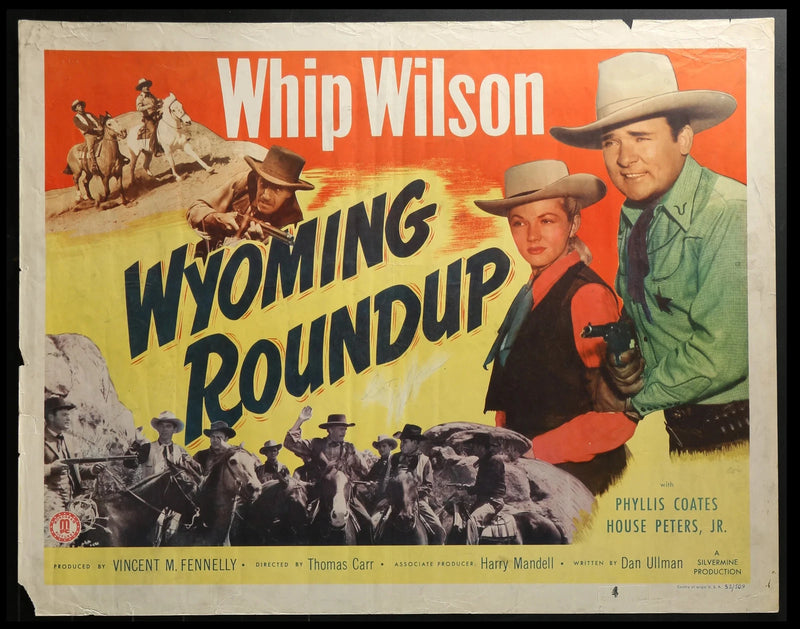 Wyoming Roundup (1952) Original Half-sheet Movie Poster 22x28