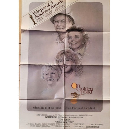 On Golden Pond (1981) Original Movie Poster Fold 27x41 Henry Fonda