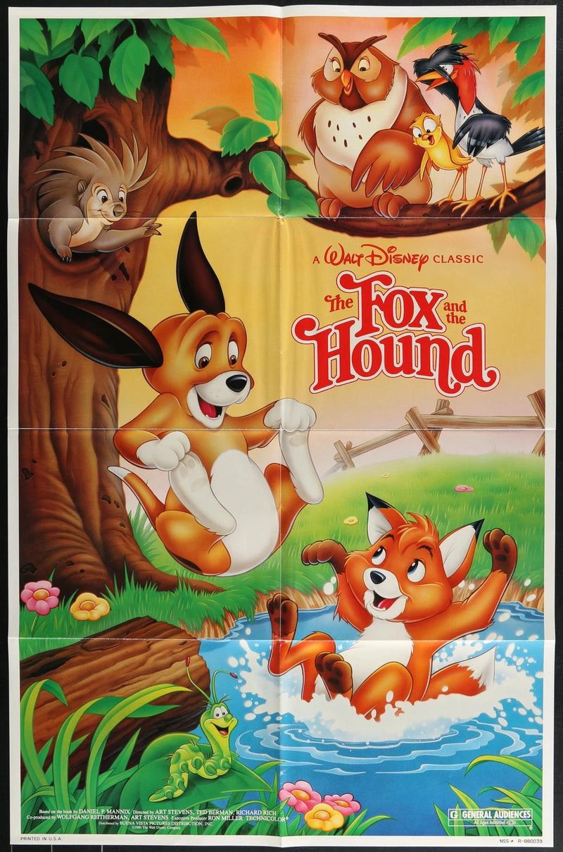 The Fox and the Hound (1981) Original Movie Poster Folded 27x41