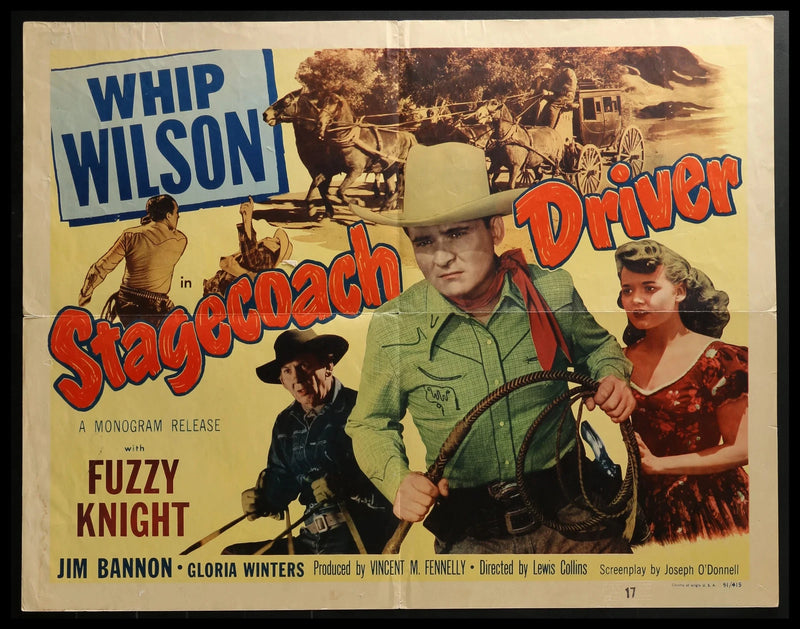 Stagecoach Driver (1951) Original Half-sheet Movie Poster 22x28