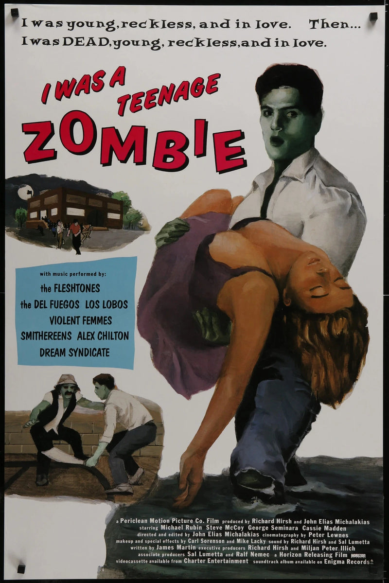 I Was a Teenage Zombie (1987) Original Movie Poster 27x40 SS Horror Comedy