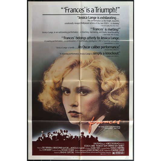 Frances (1982) Original Movie Poster Folded 27x41