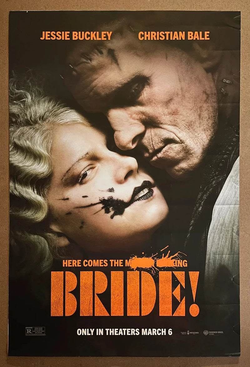 Bride! 2025 US One Sheet 27x40 DS Poster Jessie Buckley Christian Bale Horror