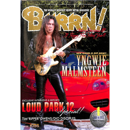 Burrn! Magazine Issue #1 January 2013 Yngwie Malmsteen Cover Heavy Metal Japan