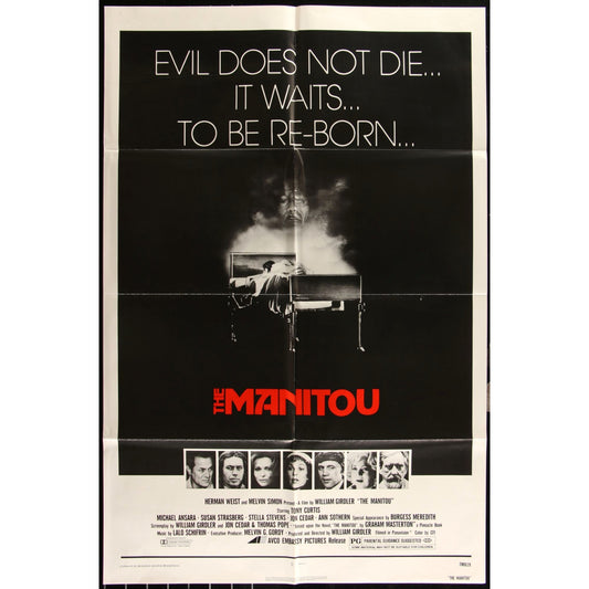 The Manitou (1978) Original Horror Movie Poster 27x41 Folded Tony Curtis EM4-6