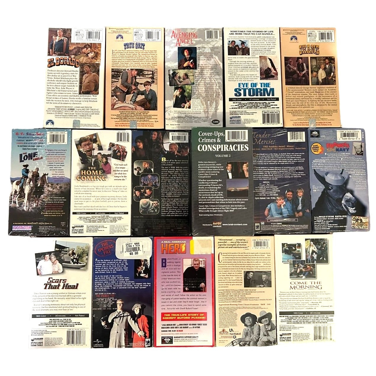 BULK LOT 31 SEALED VHS Tapes Movies Sci-Fi, Westerns, Dramas SJ15