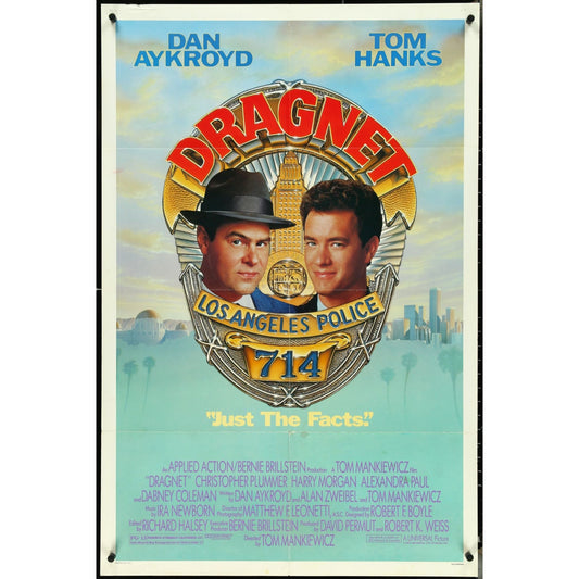 Dragnet (1987) Orig. Movie Poster Dan Akroyd Tom Hanks Folded 27x41 EM1A34