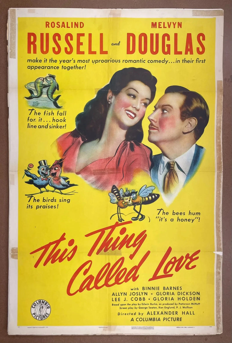 This Thing Called Love 1940 Original US One Sheet Folded Russell Douglas Poster