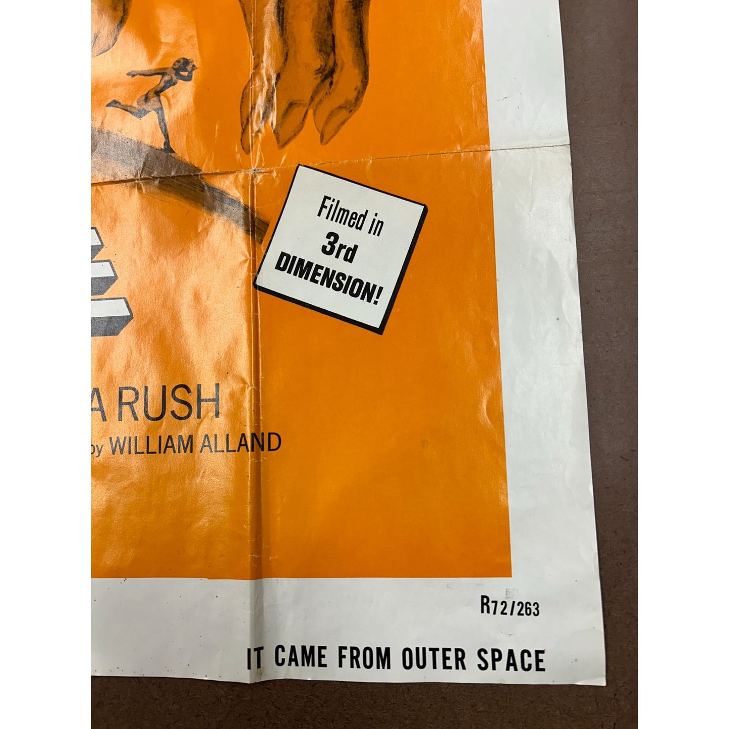 It Came from Outer Space in 3D (1972 re-release) Orig. Movie Poster Folded 27x41