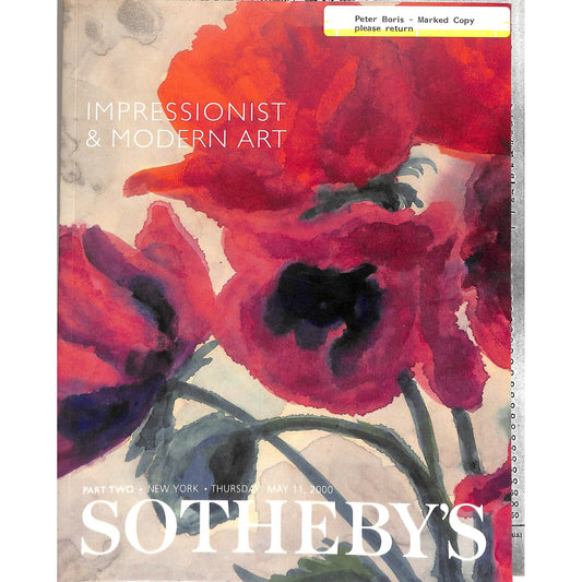 Sotheby's Impressionist and Modern Art Auction Catalog May 11, 2000