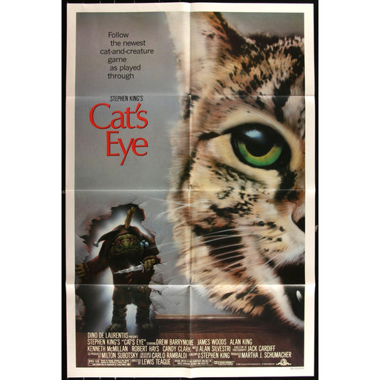 Cat's Eye (1986) Orig. Movie Poster 27x41 Stephen King Drew Barrymore EMP65