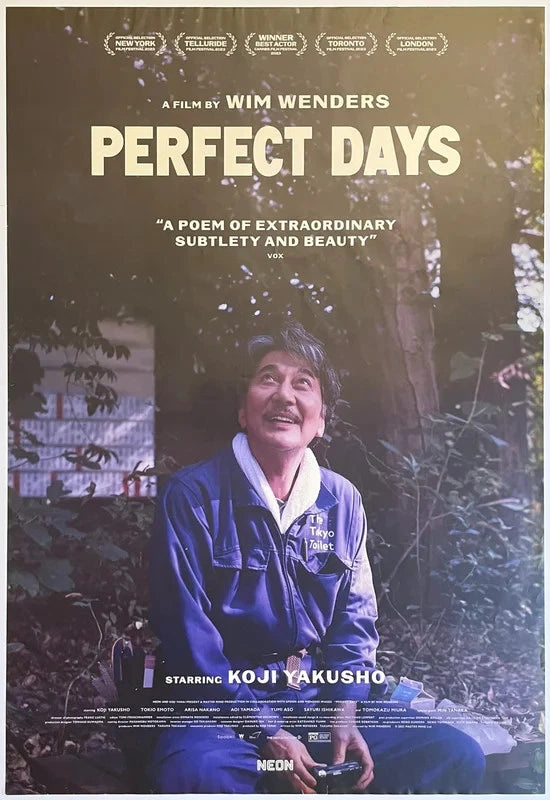 Perfect Days 2023 Original Movie Poster 27x40 DS Wim Wenders Koji Yakusho