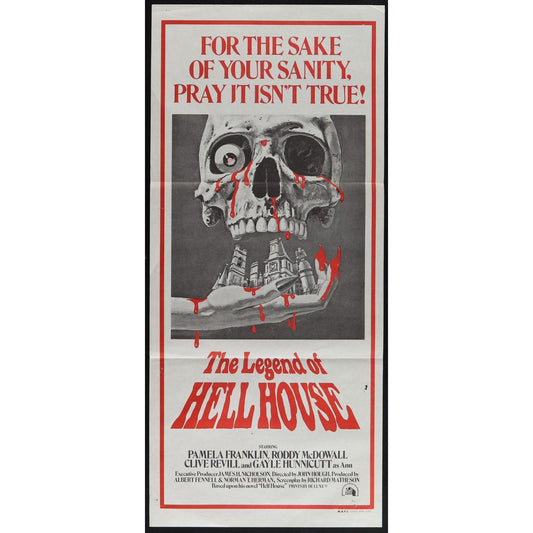 The Legend of Hell House (1973) Original Australian Daybill Poster 13x30