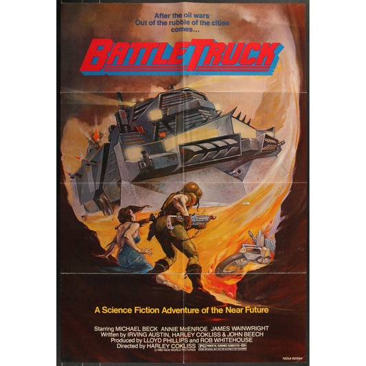 Battletruck (1982) Original Movie Poster Folded 27x41