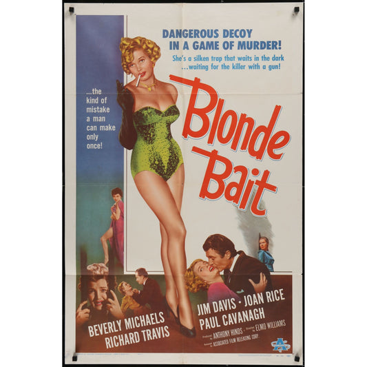 Blonde Bait (1956) Original Movie Poster Folded 27x41
