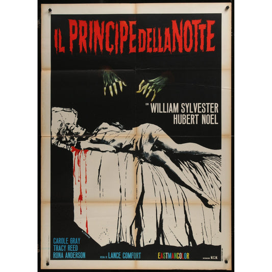 Dracula: Prince of Darkness (1966) Original Italian 1P Movie Poster Folded 39x55