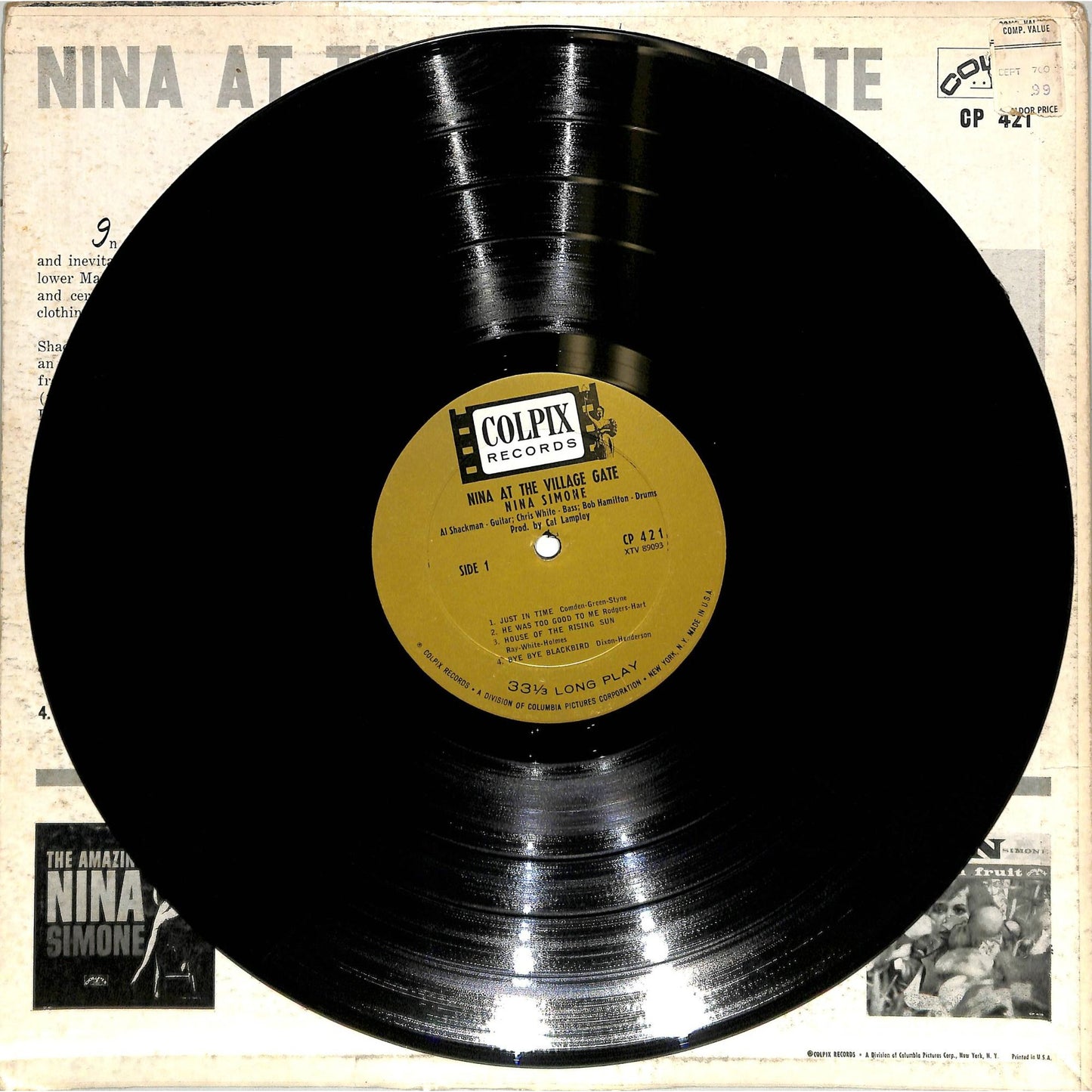 Nina Simone - At the Village Gate (1962 Pitman Repress) Vinyl Record CP 421