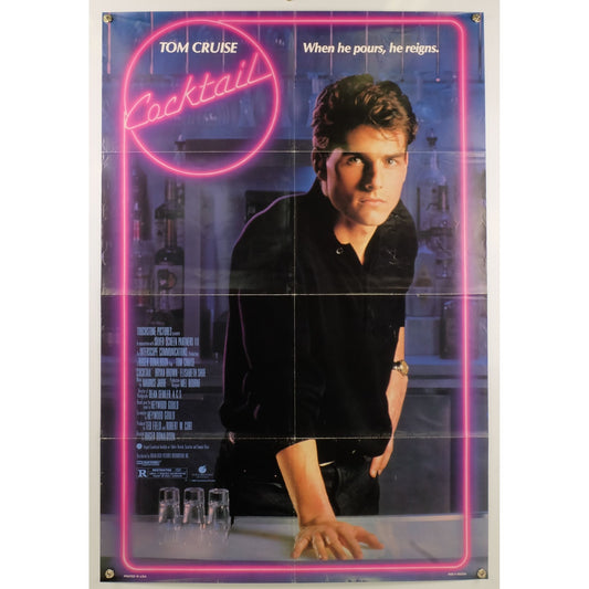 Cocktail (1988) Original Movie Poster Folded 27x40