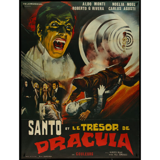 Santo en el Tesoro de Dracula (1969) Original Movie Poster 42 3/4" x 57"