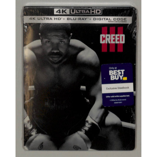 Creed III (2023) Blu-Ray Steelbook Brand New Sealed