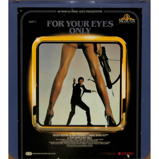 For Yours Eyes Only(1981) Vintage CED RCA SelectaVision Videodisc TESTED WORKING