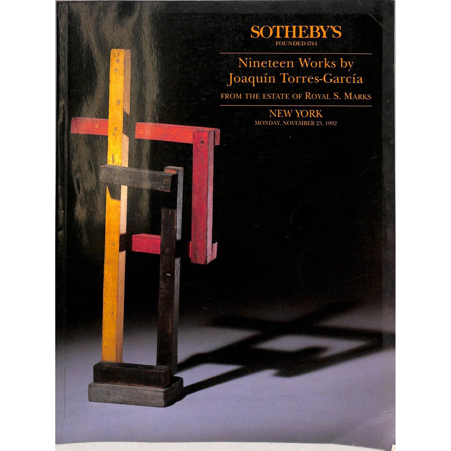 Sotheby's Royal S. Marks Art Auction Catalog November 23, 1992