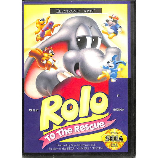 Rolo to the Rescue (1993) Sega Genesis Cartridge Complete in Box