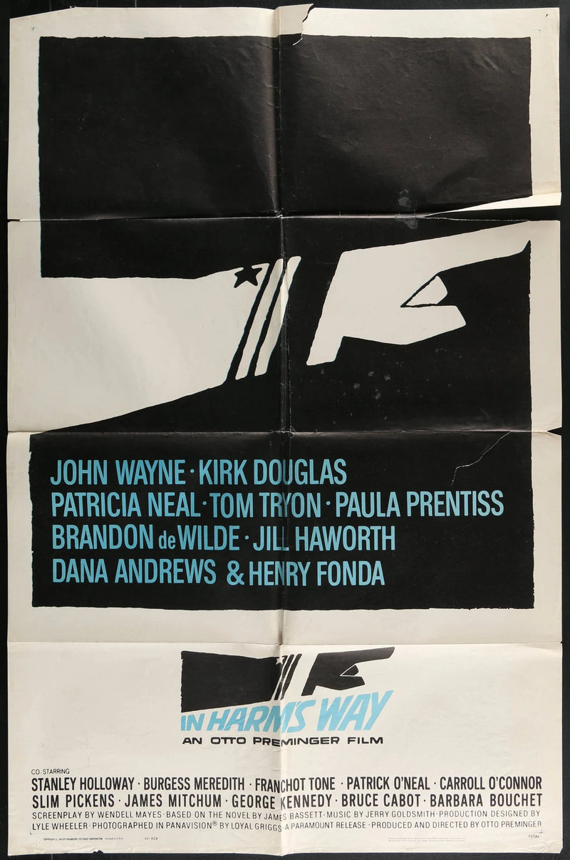 In Harm's Way (1965) Original Movie Poster One Sheet 27x41 John Wayne WWII Drama
