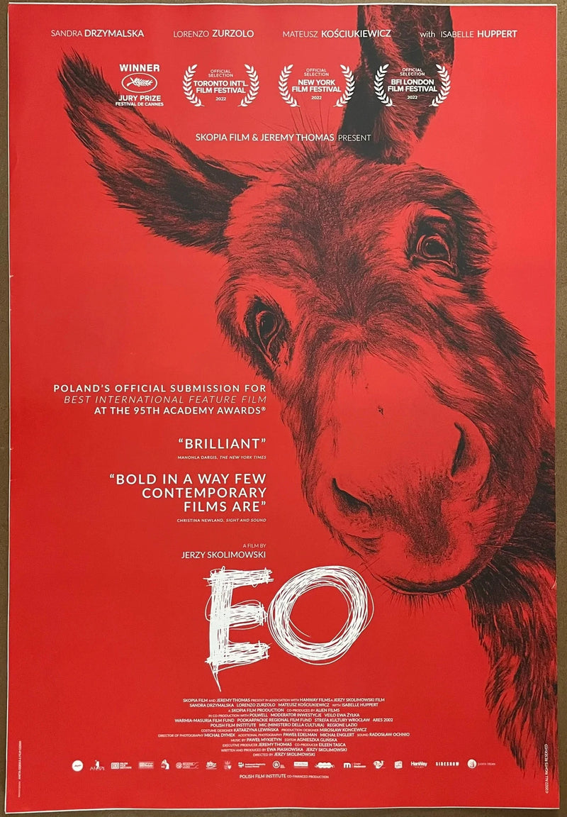 EO 2022 Original Movie Poster 27x40 SS Jerzy Skolimowski Isabelle Huppert