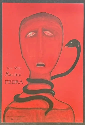 Fedra (1962) Original Polish Theatre Poster 13x19