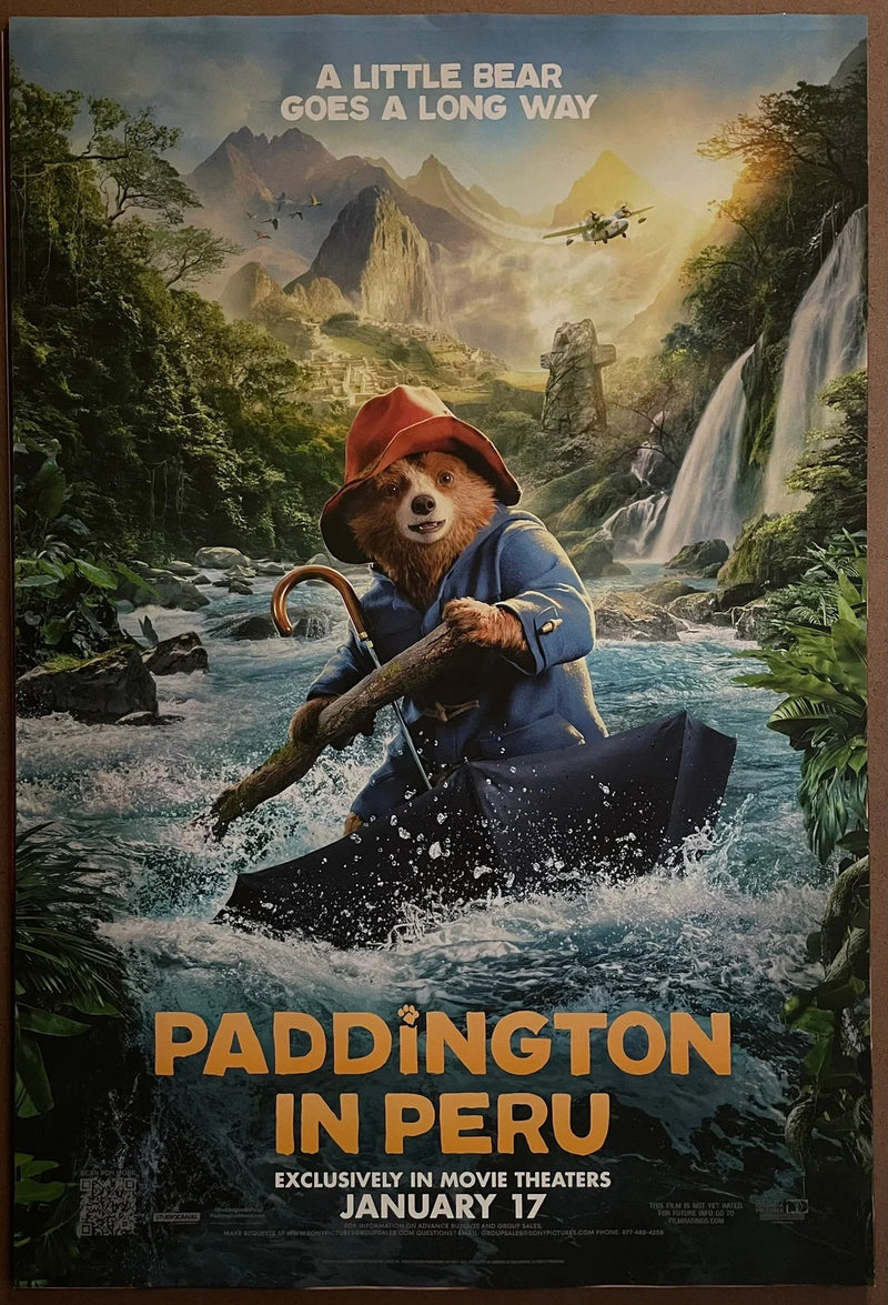 Paddington in Peru 2025 Family Adventure 27x40 DS Movie Poster