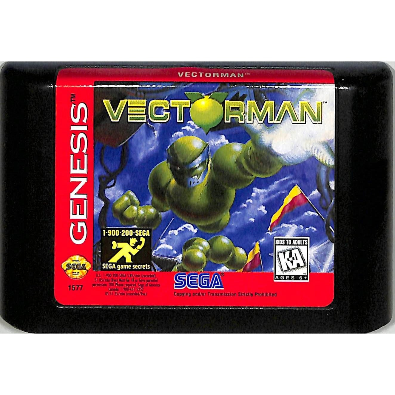 Vectorman (1995) Sega Genesis Cartridge + Manual