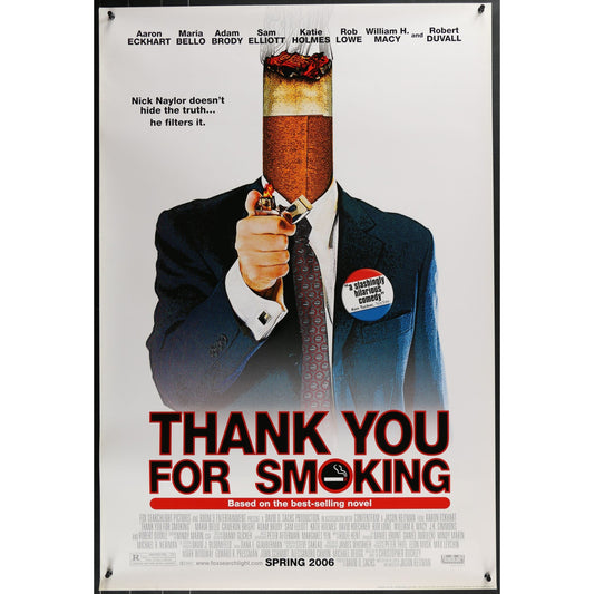 Thank You for Smoking (2005) Original Double-sided Movie Poster Rolled 27x40