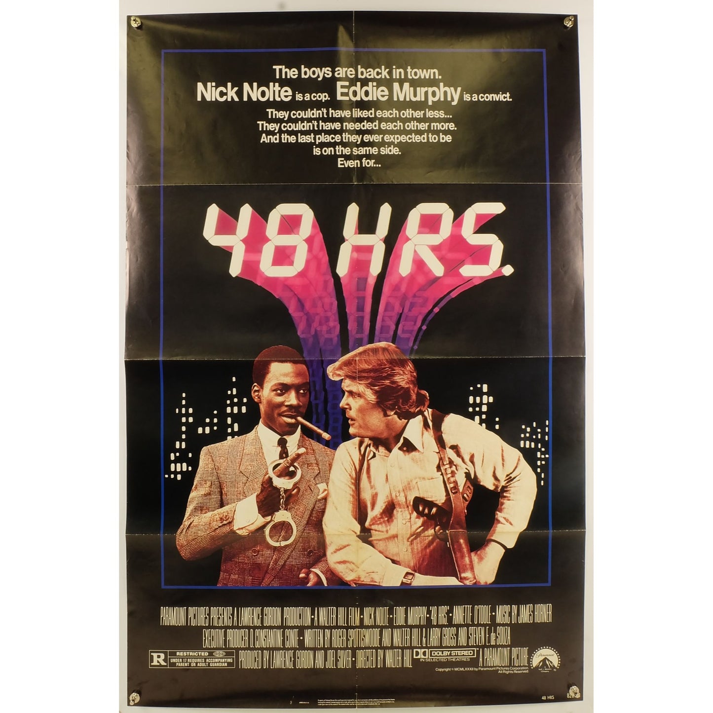 48 Hrs. (1982) Original Movie Poster Folded 27x41