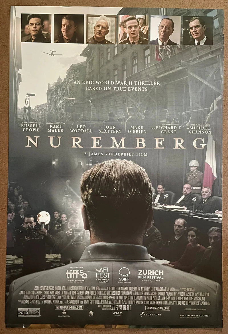 Nuremberg 2025 US One-Sheet rolled Movie Poster Russell Crowe Rami Malek