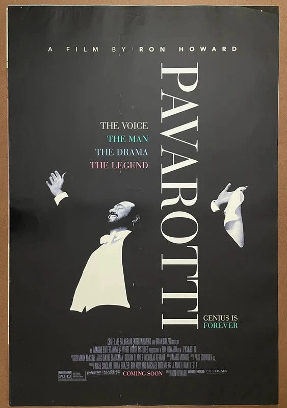 Pavarotti 2019 Original Movie Poster 27x40 Ron Howard Luciano Pavarotti