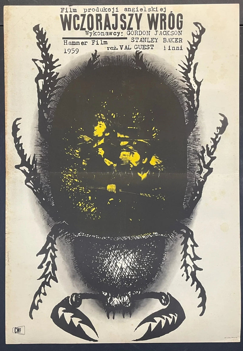 Wczorajszy Wróg (1959) Original Polish Poster 23x33