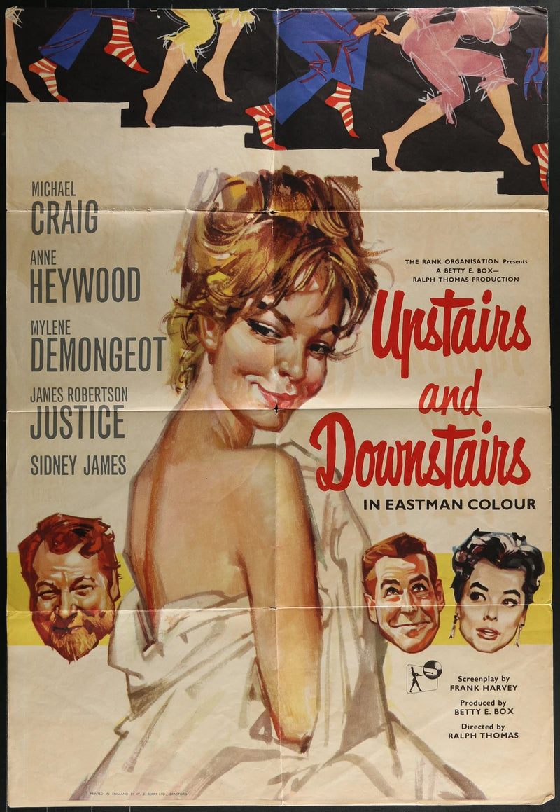 Upstairs and Downstairs (1959) Original British Movie Poster Folded27x40