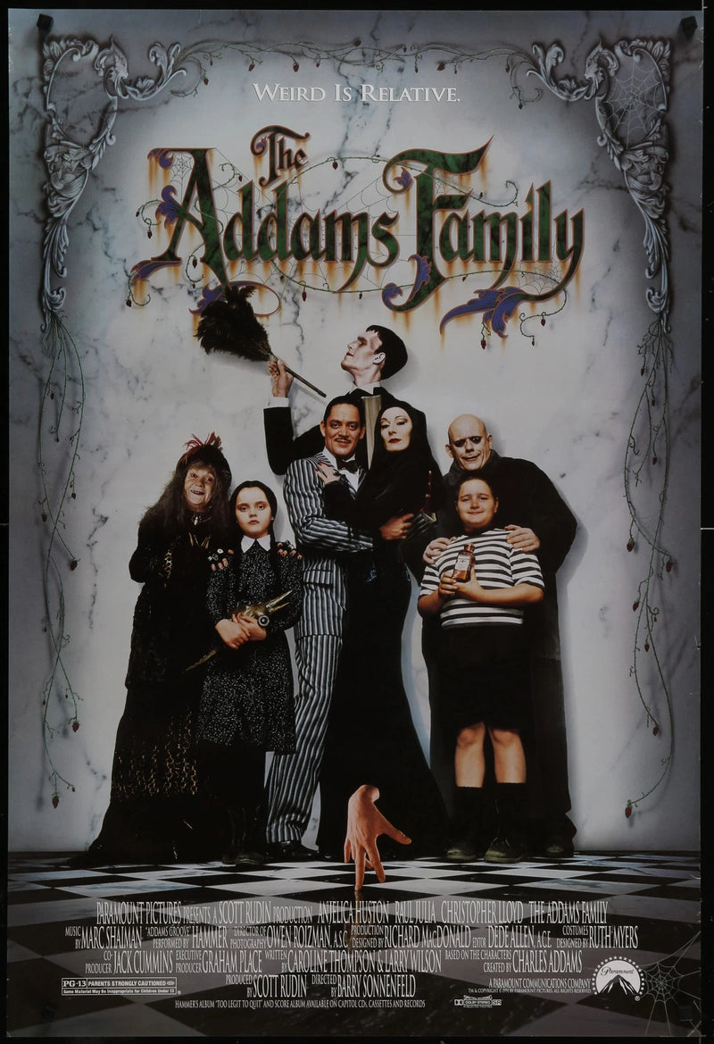 The Addams Family (1991) Original Movie Poster 27x40 SS Raul Julia Comedy