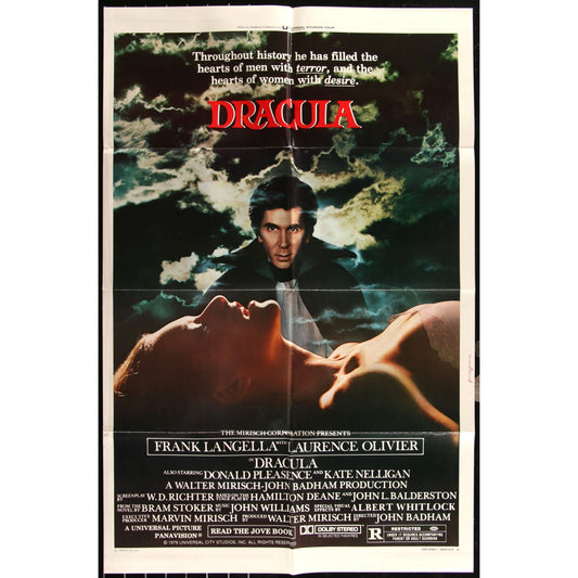Dracula (1979) Orig. Movie Poster 27x41 Frank Langella Laurence Olivier EM4-16