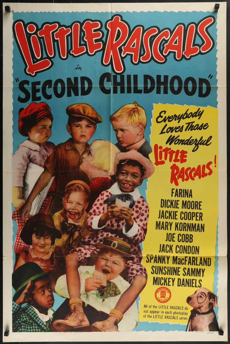 Little Rascals Second Childhood (1936) Vintage Reissue Poster 27x41 Monogram