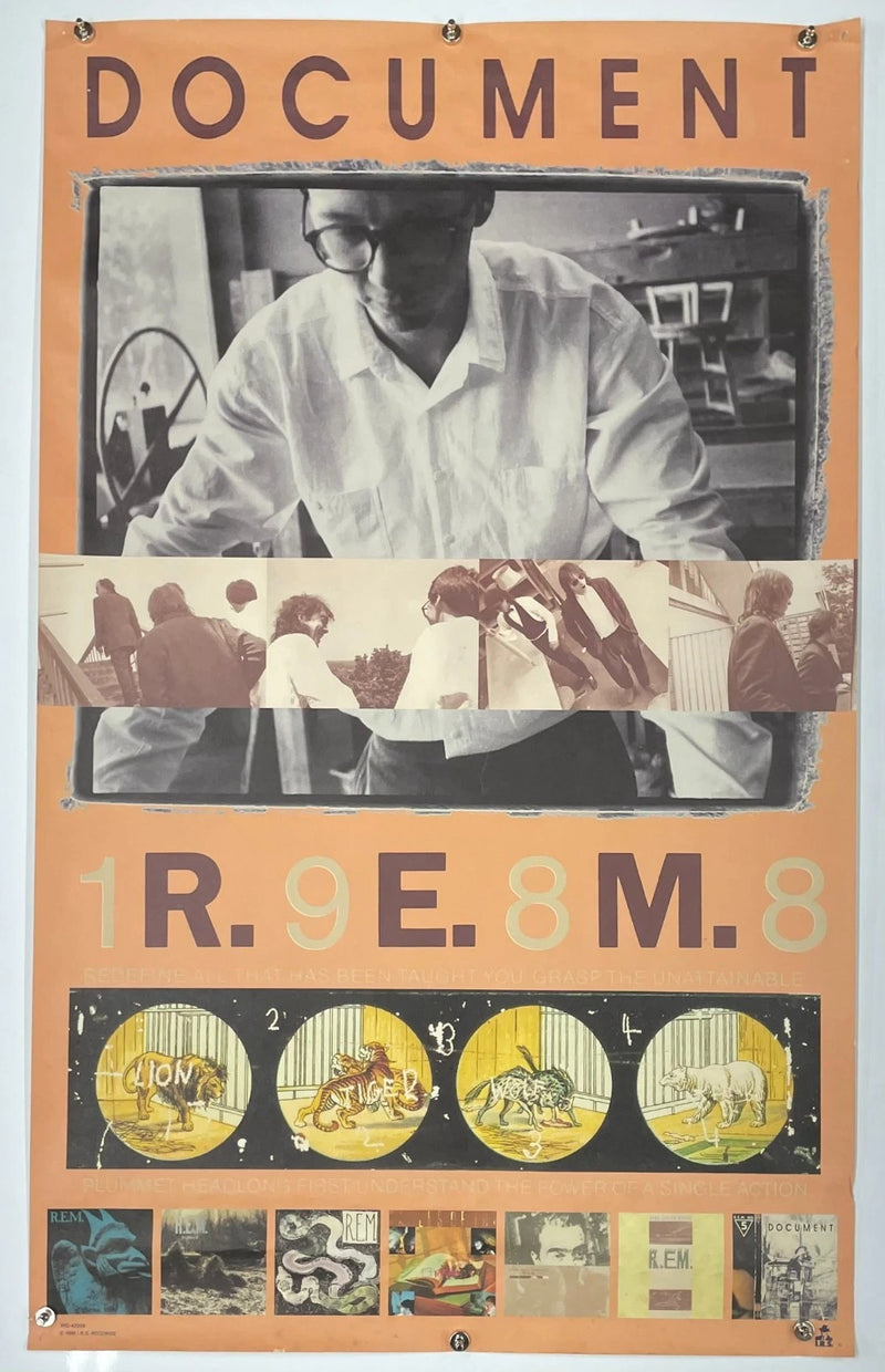 R.E.M. Document 1987 IRS Records Promotional Poster 24x39