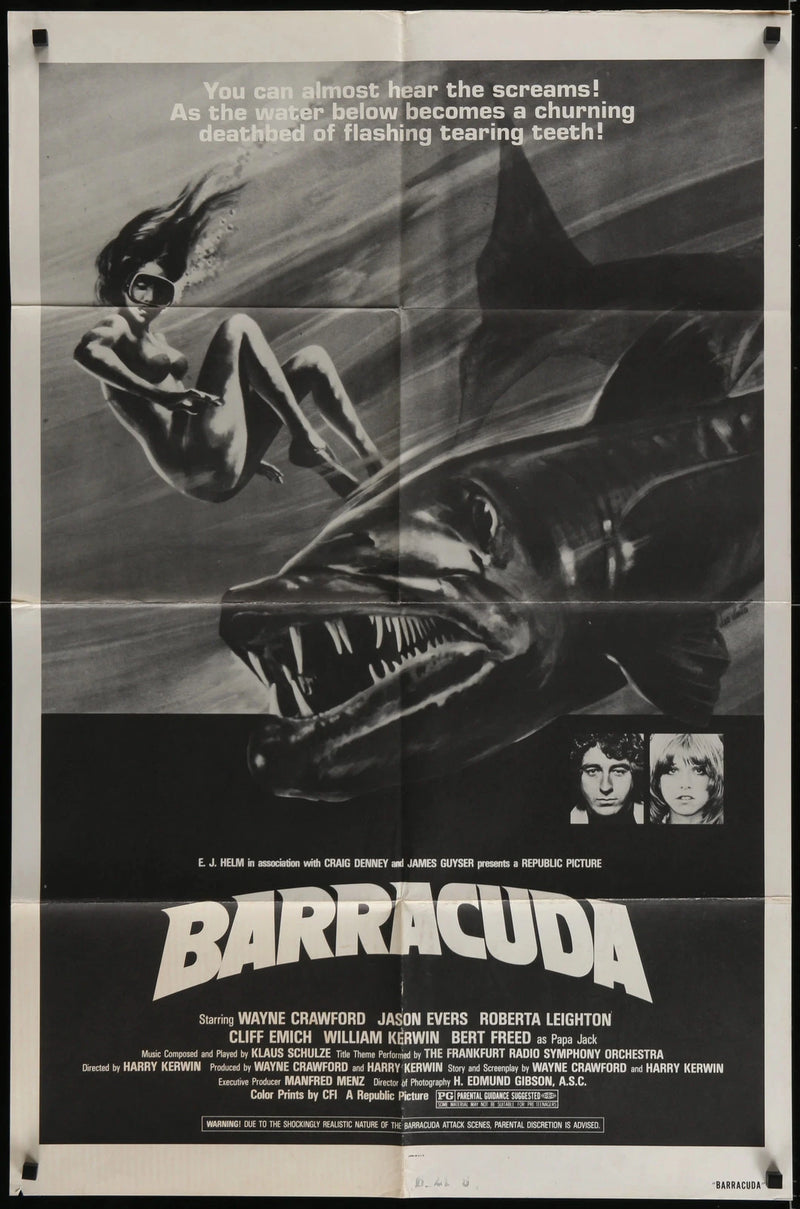 Barracuda 1978 Original Movie Poster 27x41 Horror