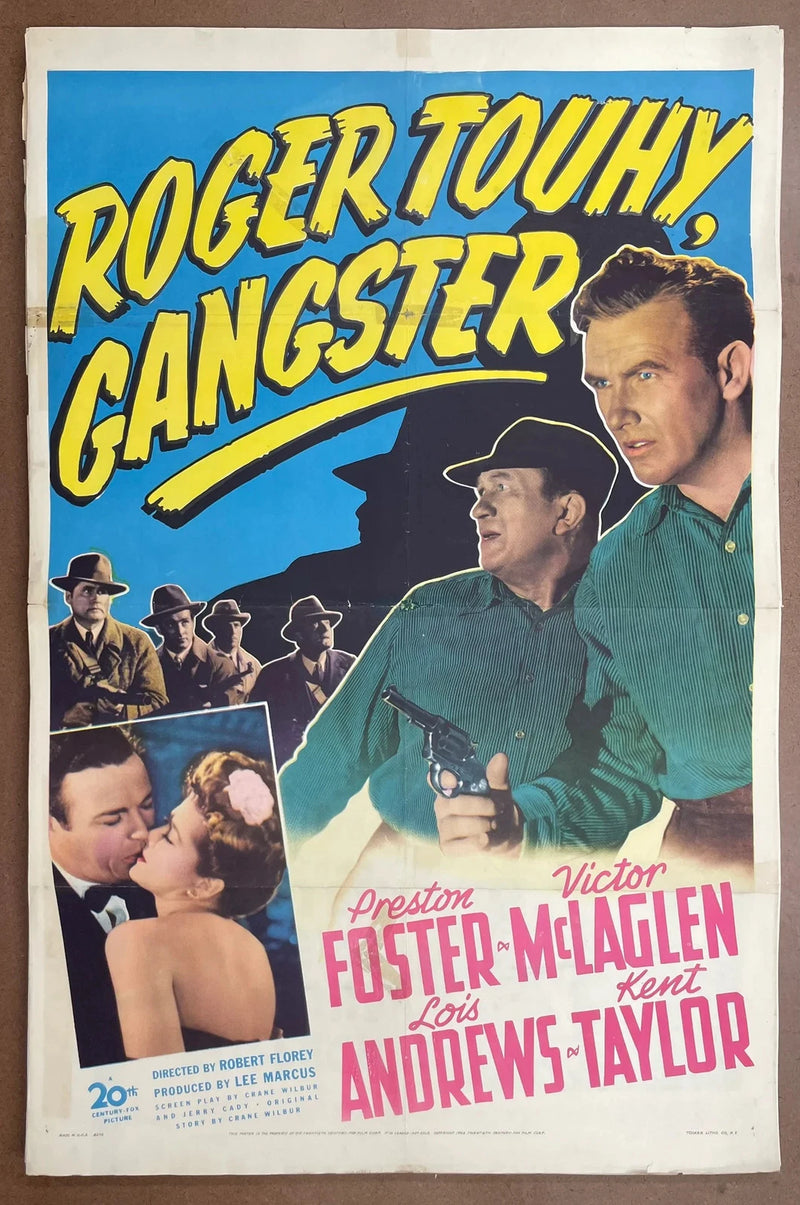 Roger Touhy Gangster 1944 Original US One Sheet Folded Crime Film Poster