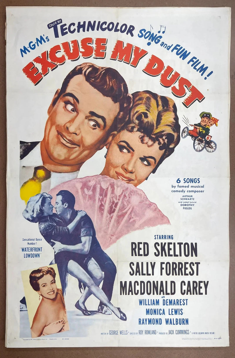 Excuse My Dust 1951 Original US One Sheet Folded Red Skelton MGM Poster