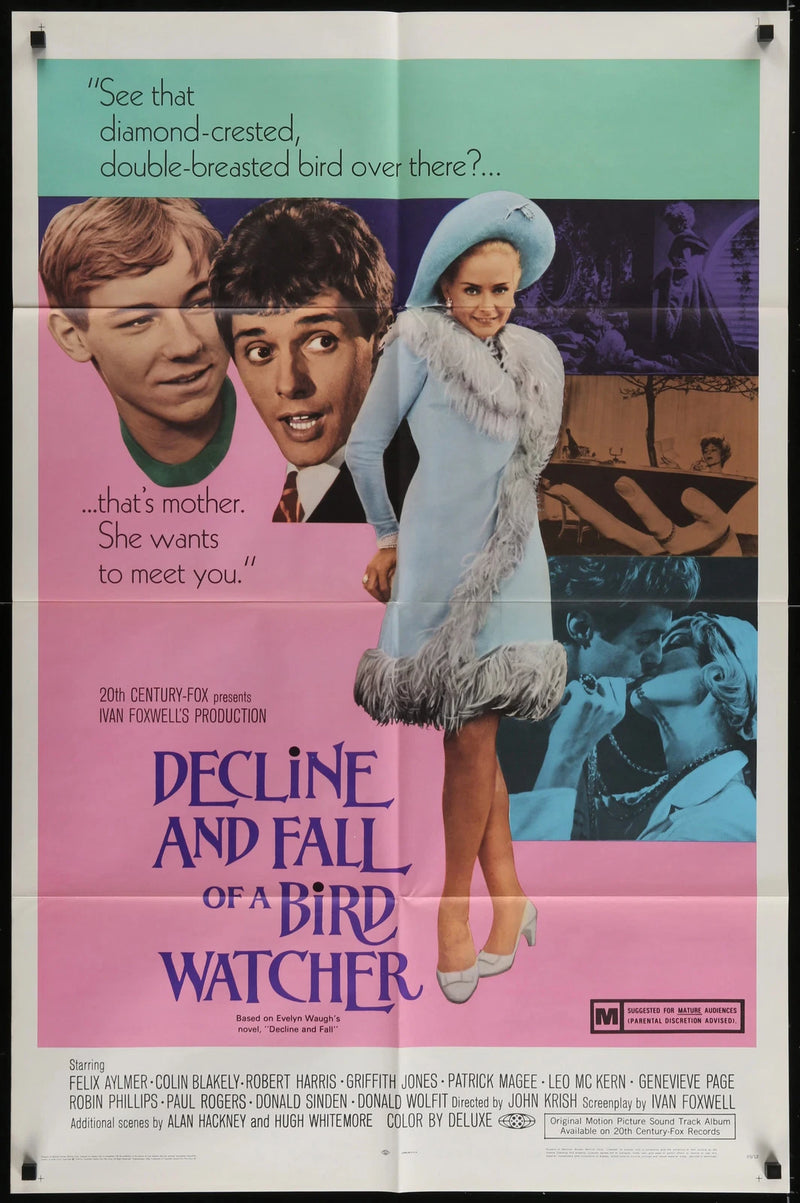 Decline and Fall of a Birdwatcher (1968) Original Movie Poster Folded 27x41