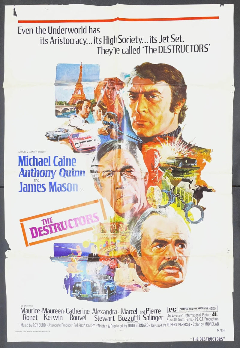 The Destructors (1974) Original Movie Poster Folded 27x41