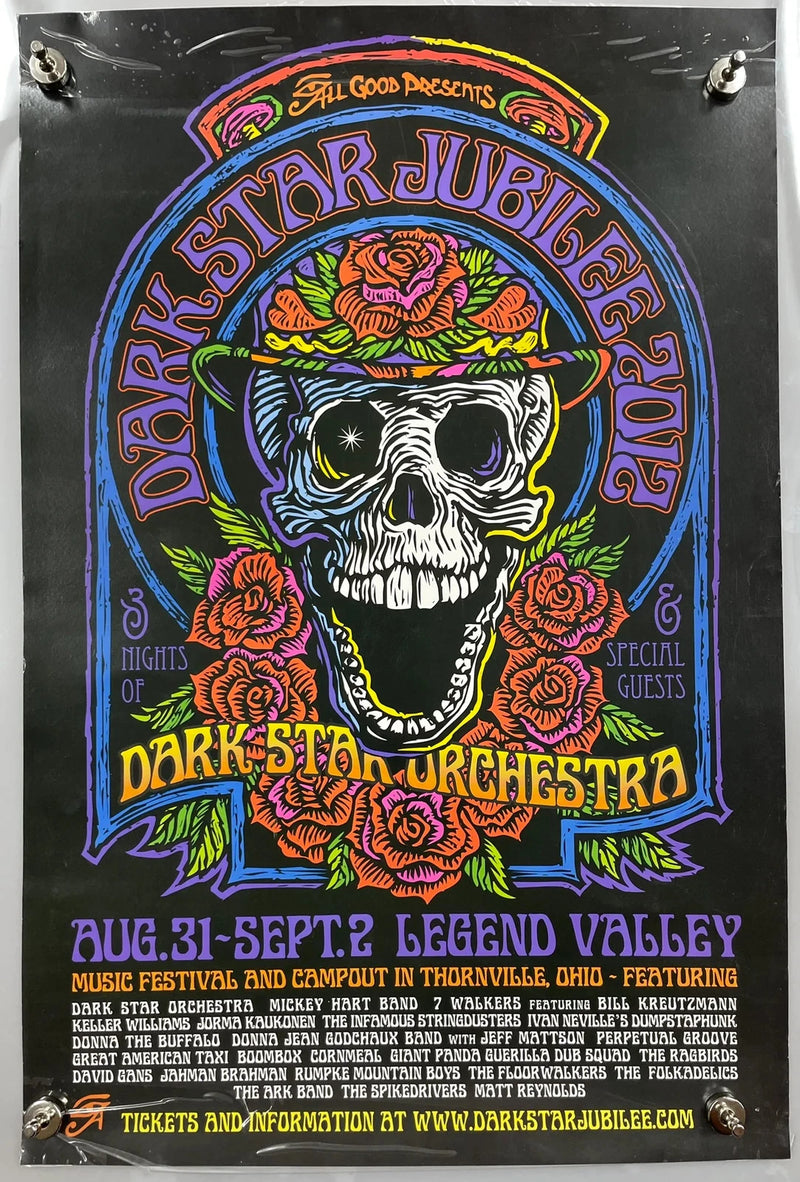 Dark Star Jubilee 2012 12x18 Concert Poster Dark Star Orchestra Skull
