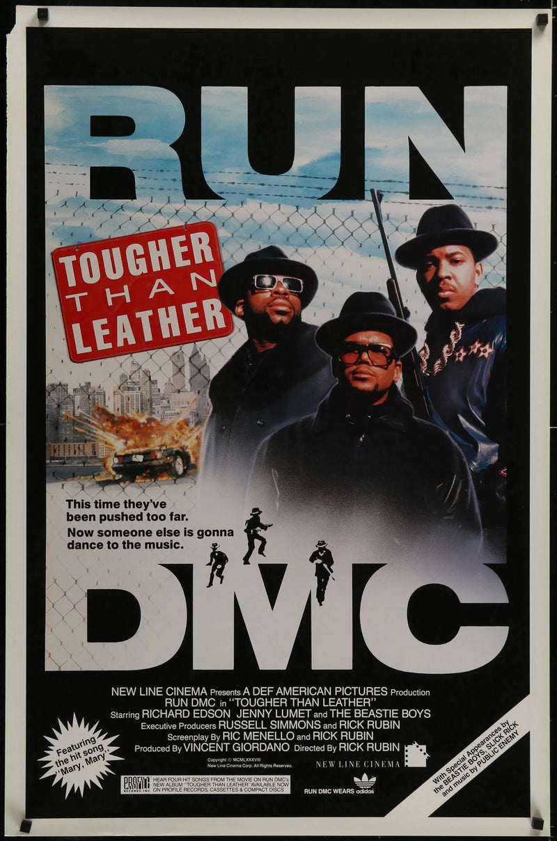 Tougher Than Leather (1988) Original Movie Poster SS 27x41 Run DMC Hip Hop