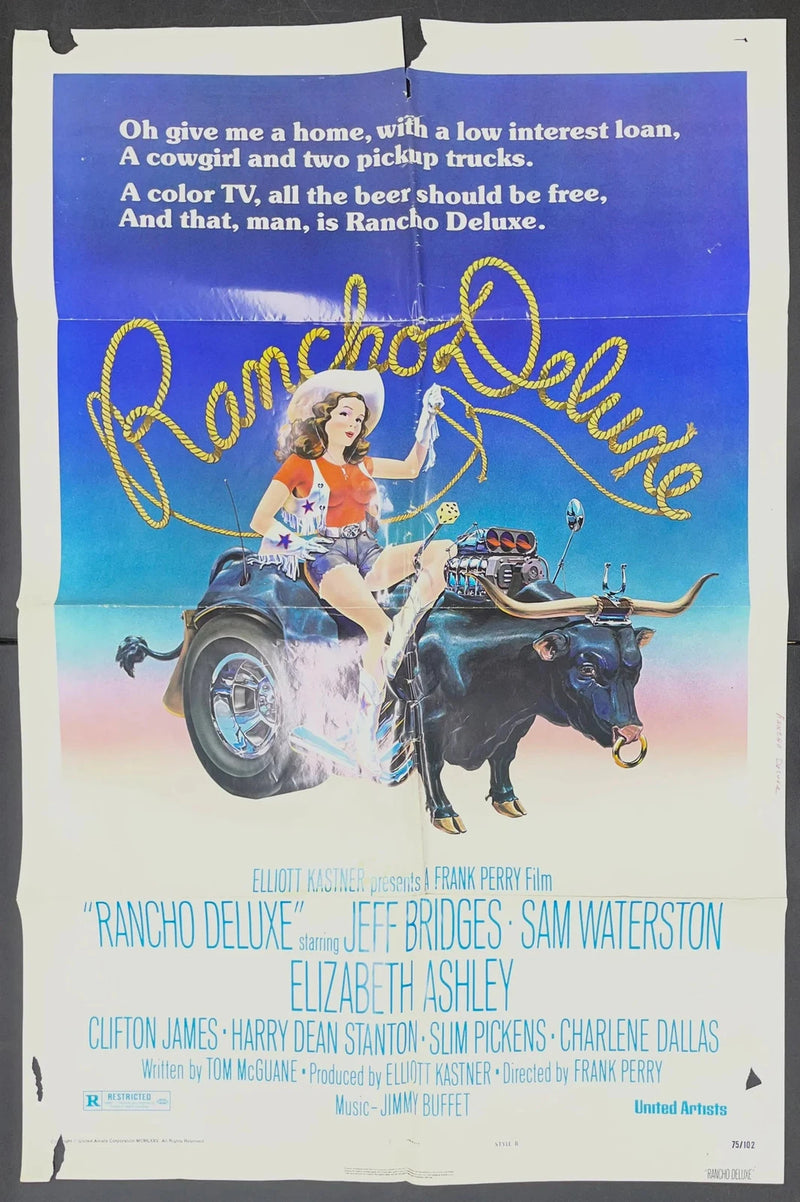 Rancho Deluxe (1975) Original Movie Poster Folded 27x41